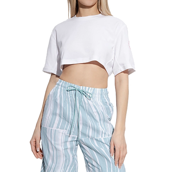Топ Adidas By Stella Mccartney Future Playground Cropped Tee White GL7339
